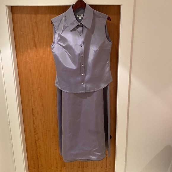 Satin, Maxi skirt, Blouse sleeveless size10, perfect for weddings, New Years Eve - Picture 2 of 16